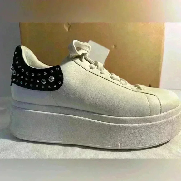Ash Platform Sneakers with Stud Detail - Picture 2 of 12